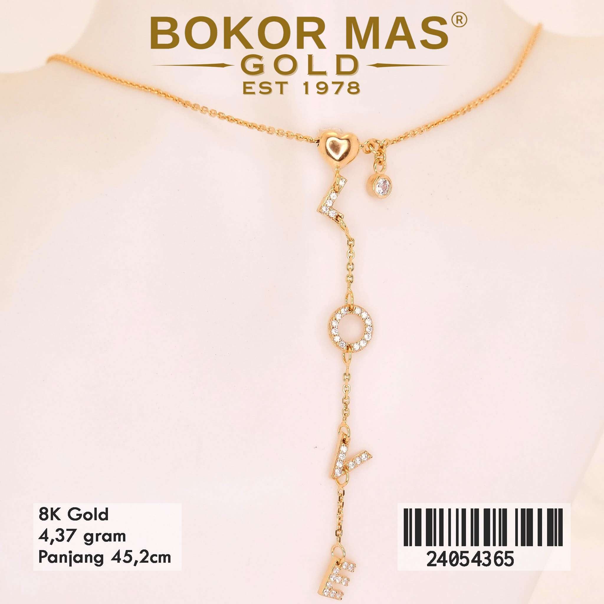 Kalung Huruf Juntai Variasi Permata - 24054365 - 8K