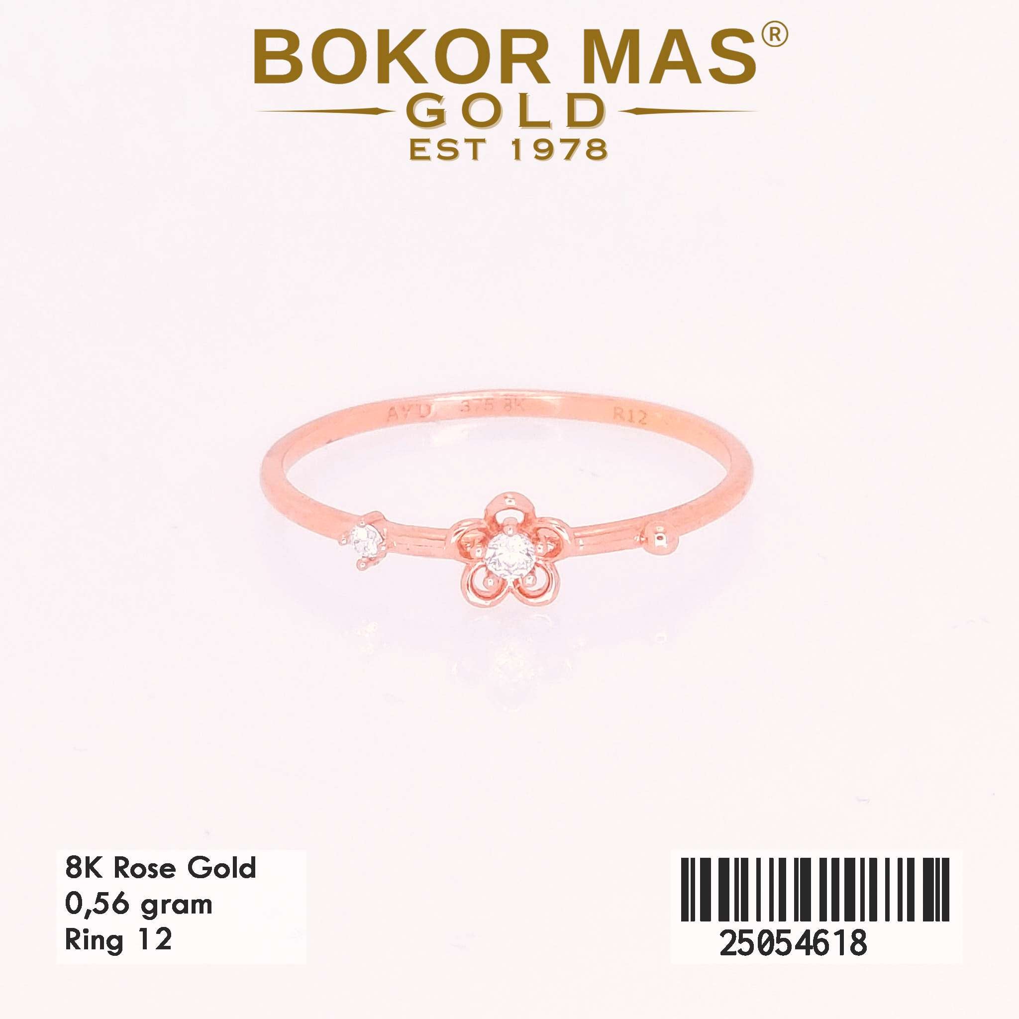 Cincin Emas Variasi Bunga Permata - 25054618 - 8K