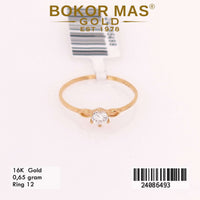 Cincin Emas  Variasi Permata Putih - 24086493 - 16K