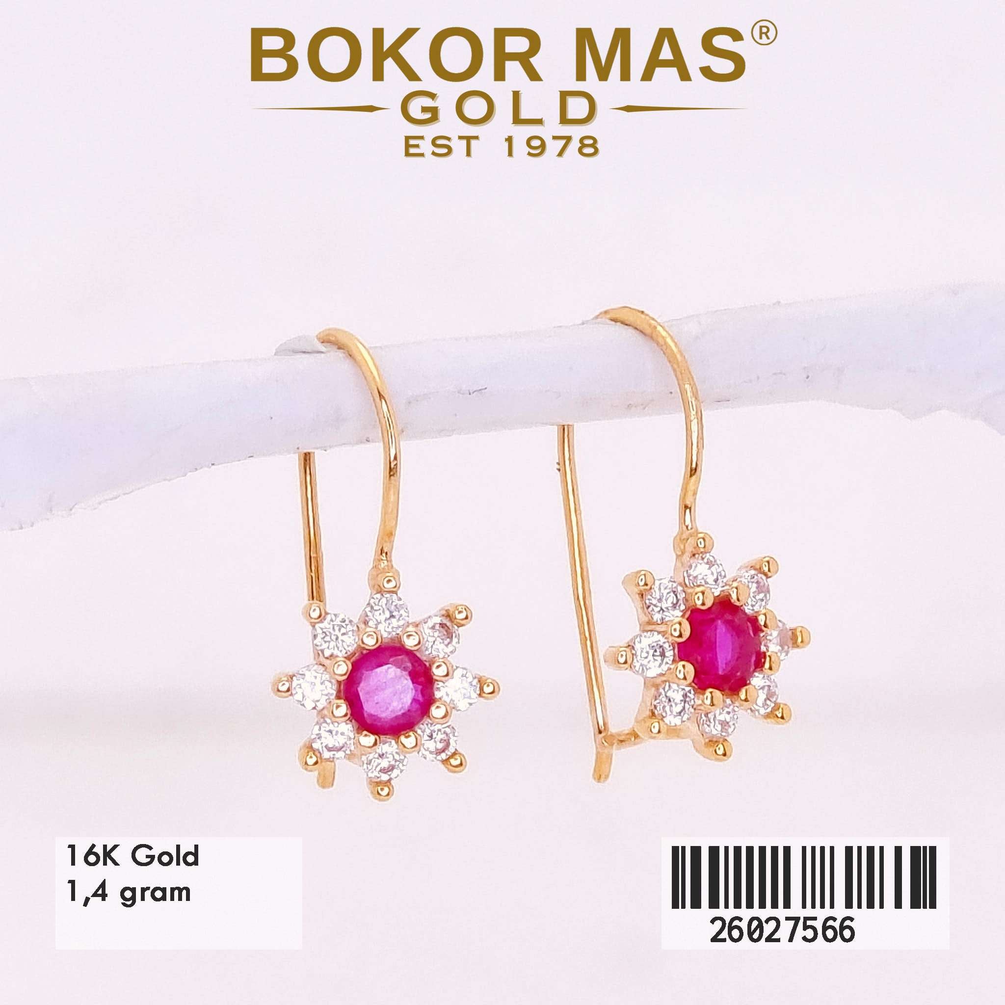  Anting Desi Variasi Permata Merah - 26027566 - 16K