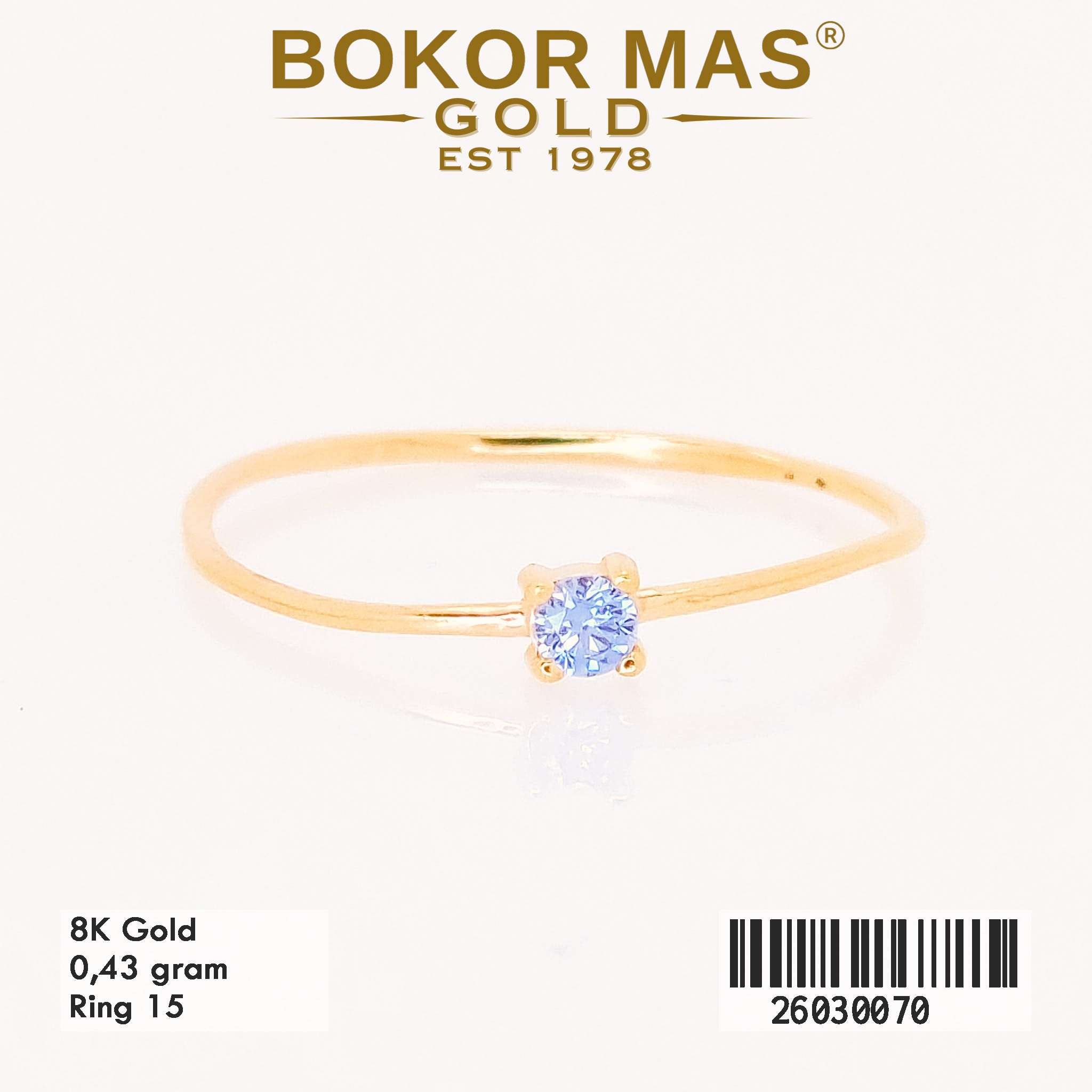  Cincin Variasi Permata - 26030070 - 8K