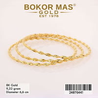 Gelang  Emas Bangkok Kroncong Variasi Tanpa Permata - 24076441 - 8K