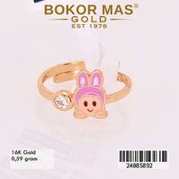 Cincin Emas  Anak Ongsrot Variasi Boneka Cat Pink - 24085892 - 16K