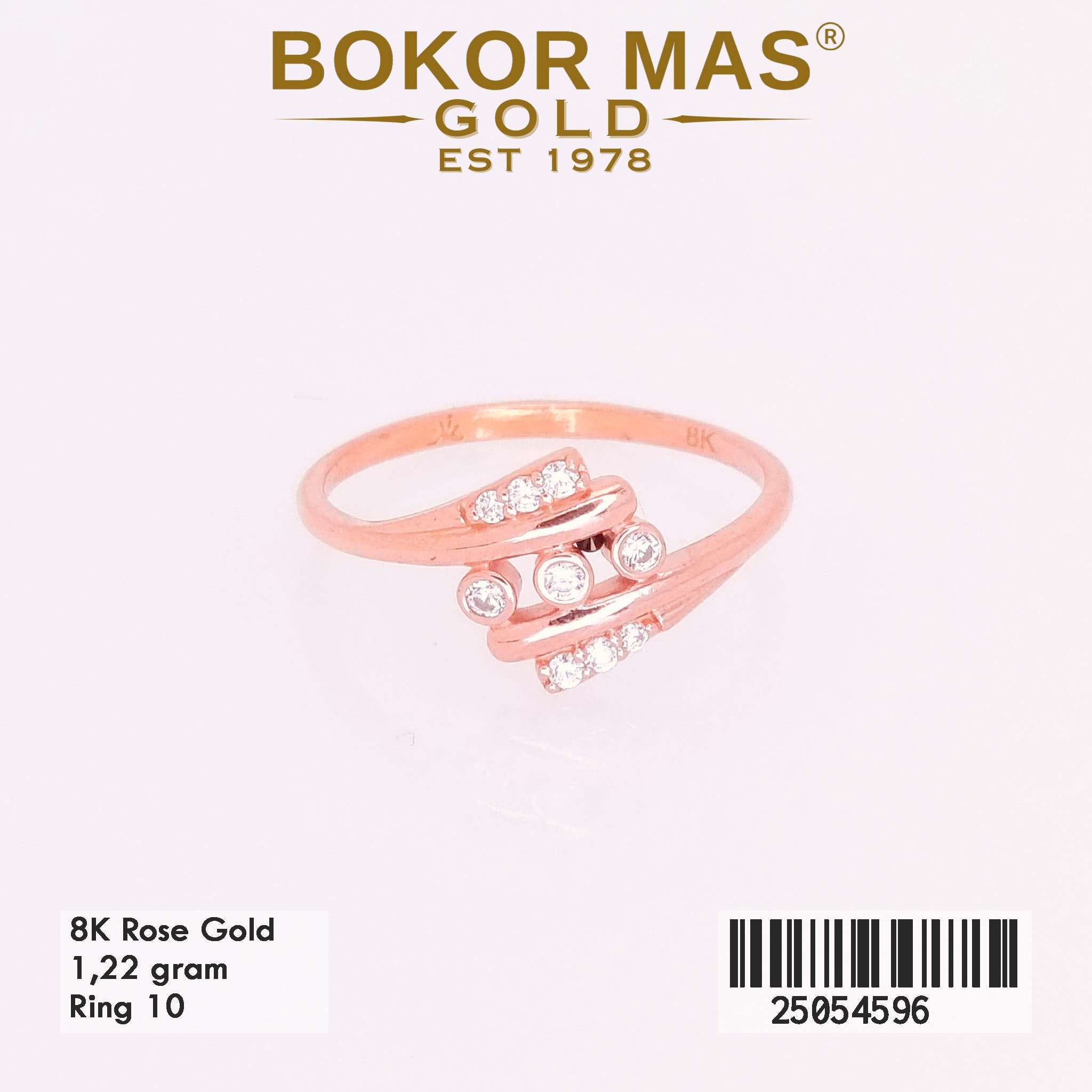 Cincin Emas Variasi Permata Susun - 25054596 - 8K