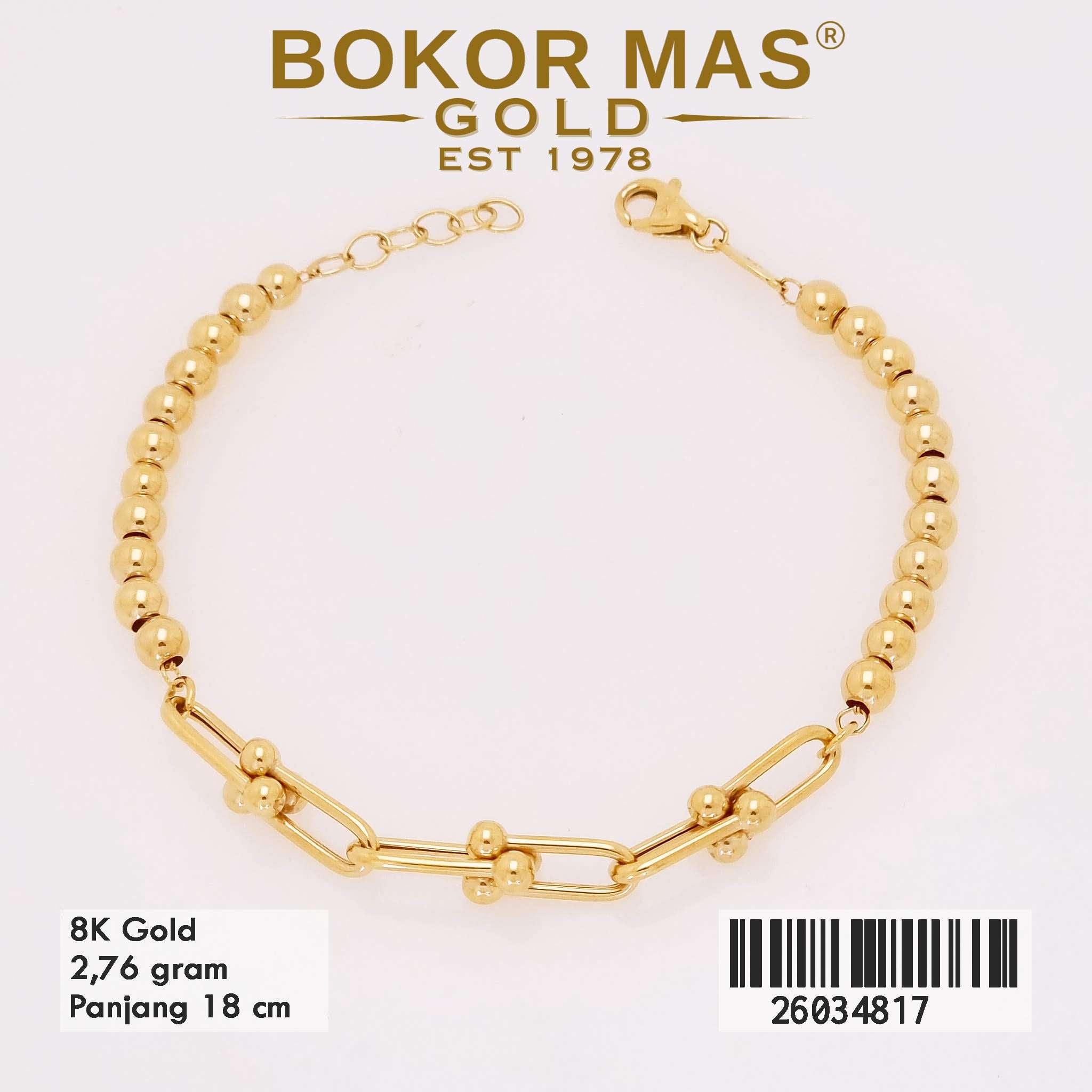  Gelang Rantai Bola-Bola Variasi Tiff - 26034817 - 8K