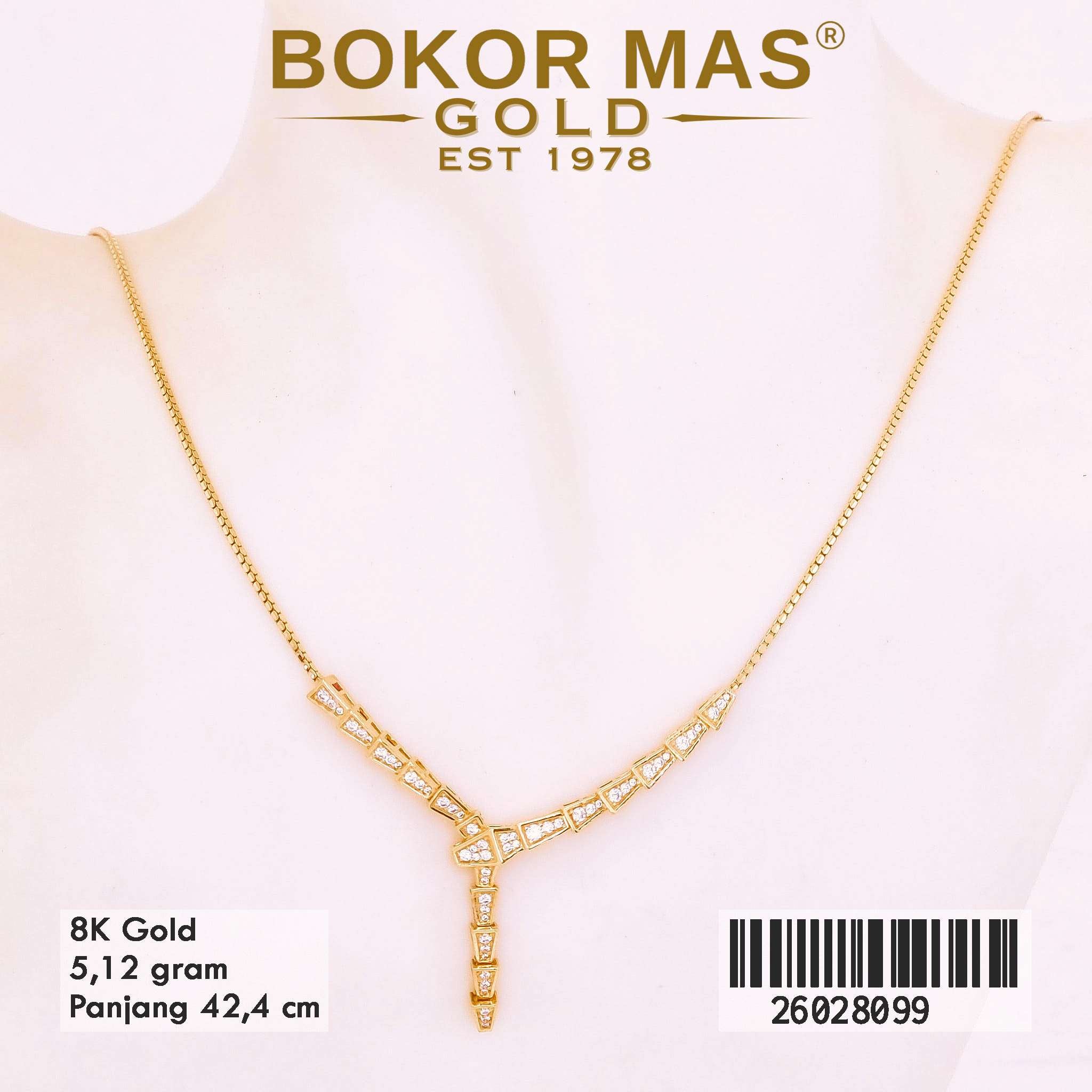 Foto Kalung Emas Asli Kalung Variasi Liont 8K - Perhiasan Asli Bokormas Gold
