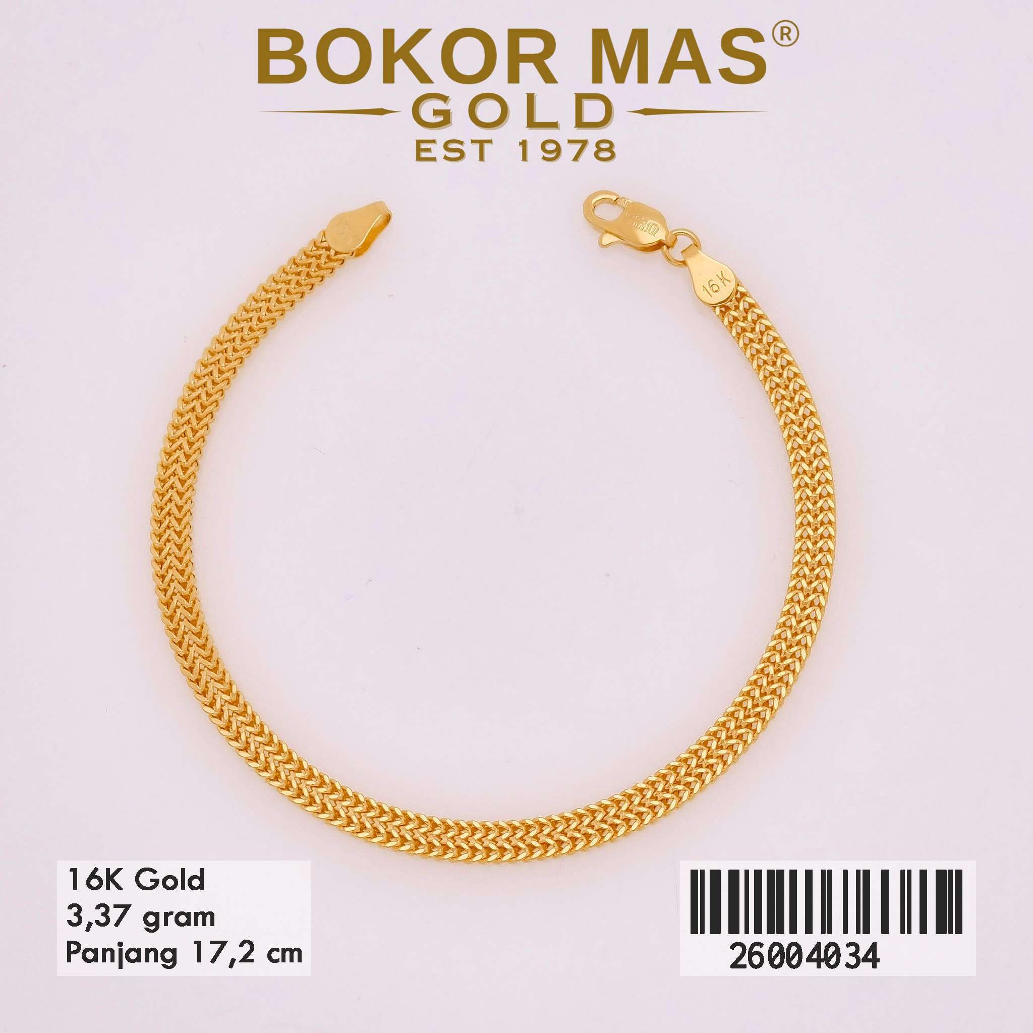 Foto Gelang Emas Asli Gelang  Variasi Tanp  - Perhiasan Asli Bokormas Gold