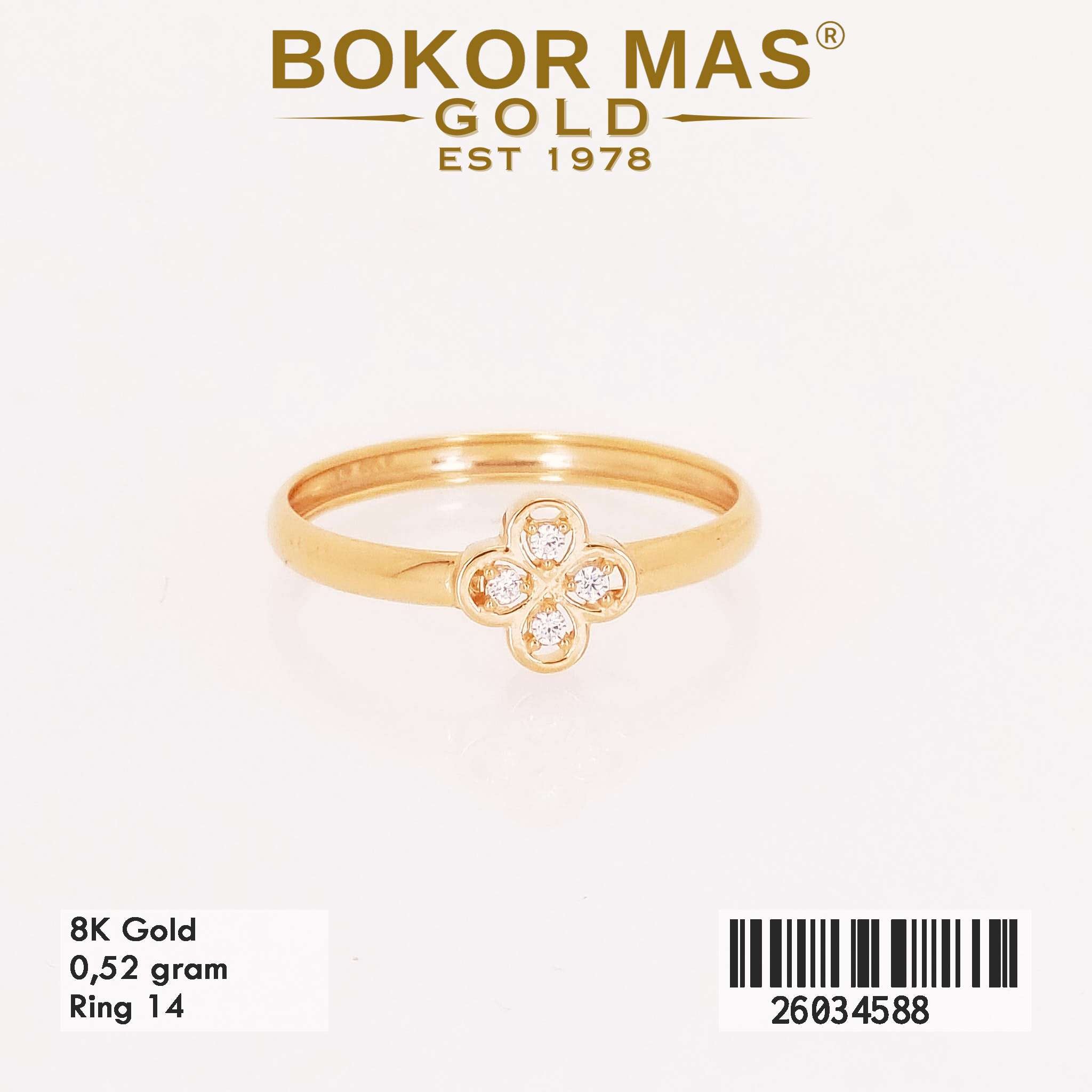  Cincin Variasi Permata Bunga - 26034588 - 8K