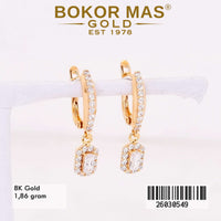 Anting Klip Variasi Permata Gantung - 26030549 - 8K