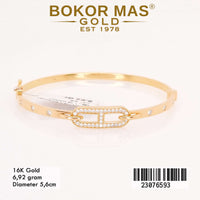 Gelang Emas  Kaku Variasi Permata - 23076593 - 16K
