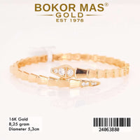 Gelang  Emas Kaku Variasi Blgr Permata - 24063880 - 16K
