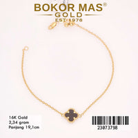 Gelang Emas  Rantai Siem Variasi Clover - 23073798 - 16K