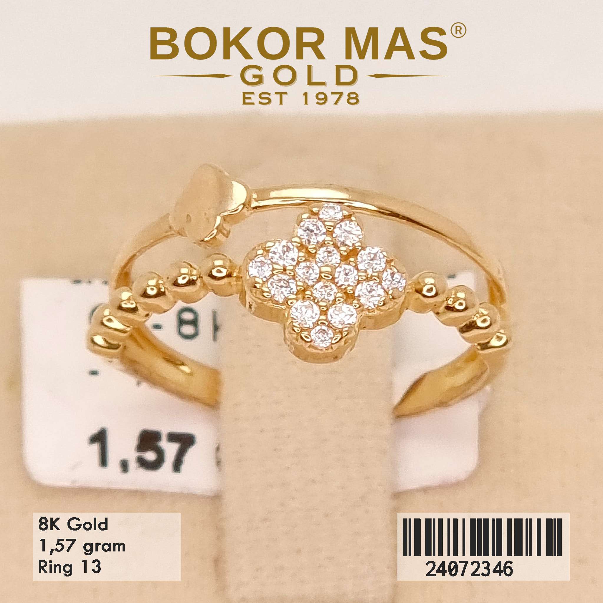cincin Variasi Dua Layer Permata - 24072346 - 8K