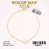 Gelang Emas  Rantai Siem Variasi Permata - 23080451 - 16K