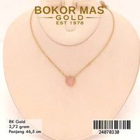 Kalung Emas Siyem Variasi Clover Pink - 24070330 - 8K