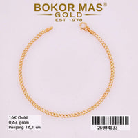 Gelang Rantai Variasi Tanpa Permata -  26004033 - 16K