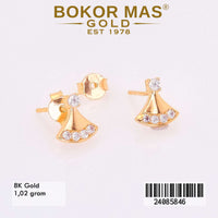 Anting  Emas Tusuk Variasi Kipas - 24085846 - 8K