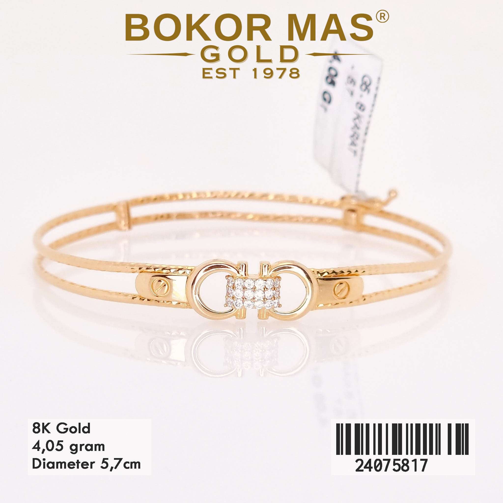 Gelang Kaku Variasi Permata - 24075817 - 8K