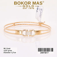Gelang Emas Kaku Variasi Permata - 24075817 - 8K