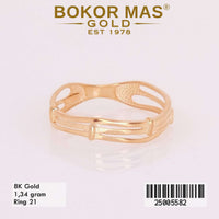 Cincin Emas Variasi Gelombang - 25005582 - 8K