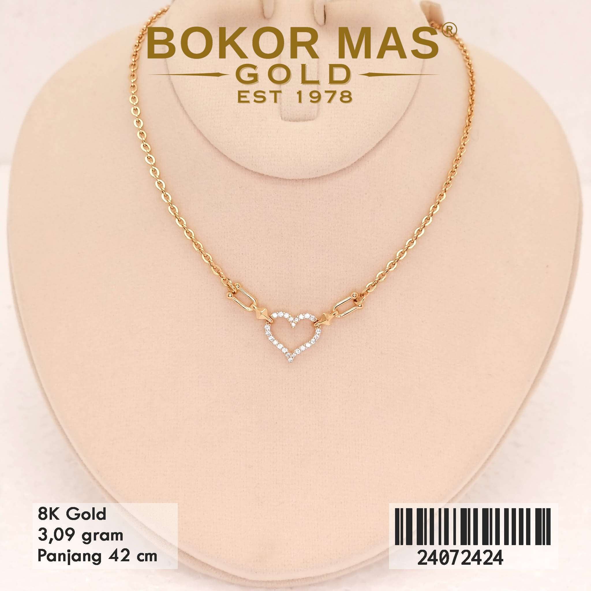 Kalung Variasi Love Permata Putih - 24072424 - 8K