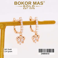 Anting  Emas Klip Variasi Permata  - 24086643 - 16K