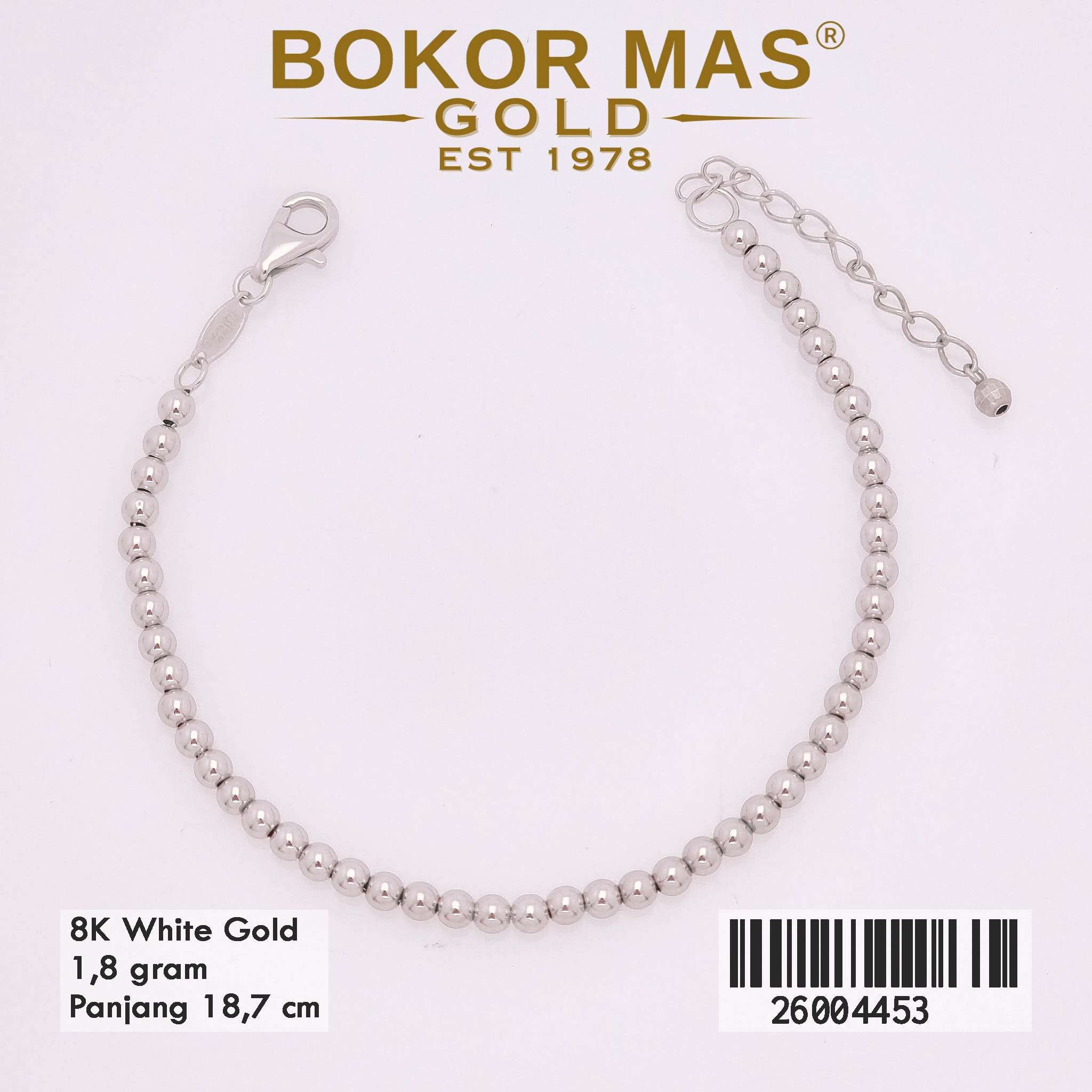  Gelang Rantai Variasi Bola-Bola - 26004453 - 8K