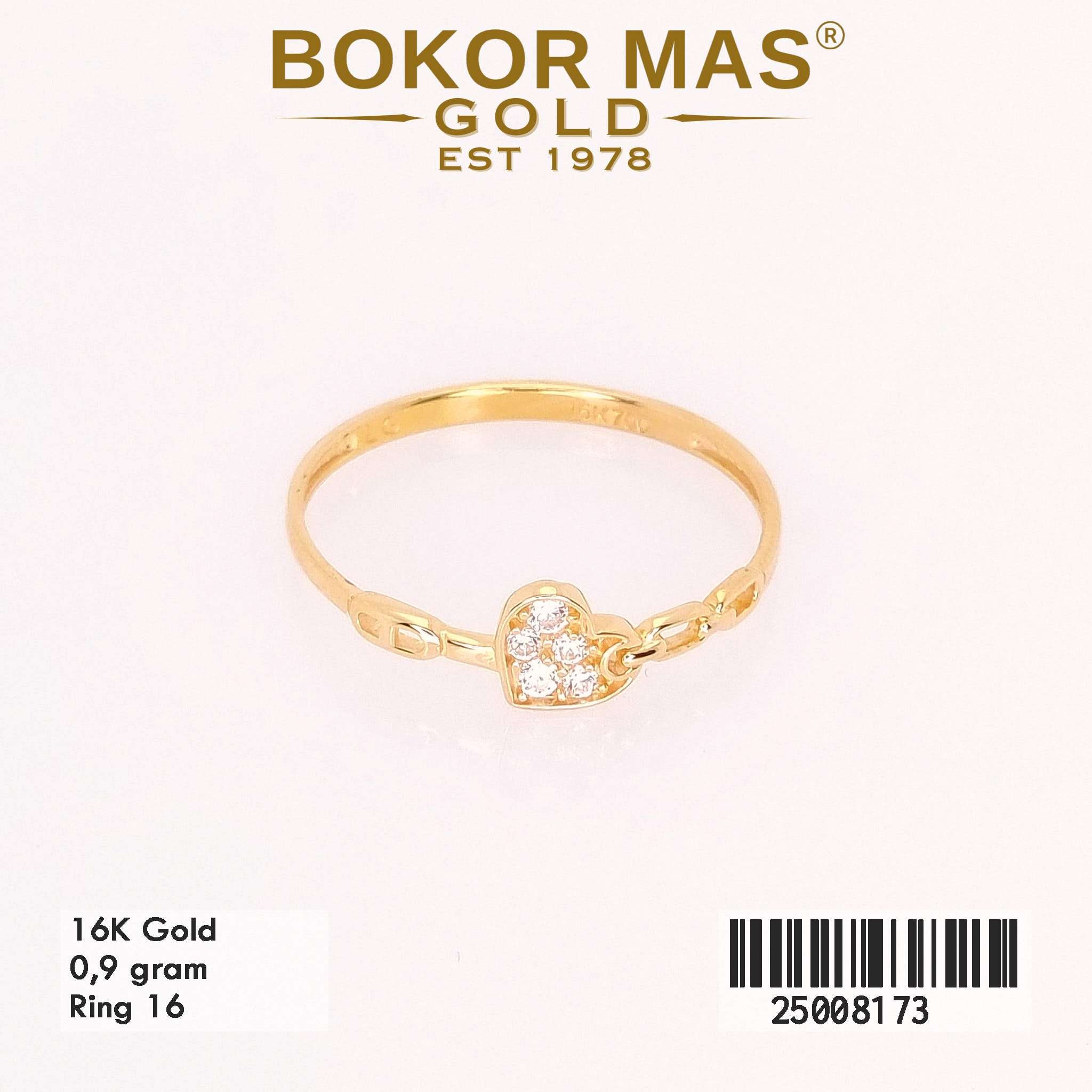Cincin Variasi Hati Permata - 25008173 - 16K