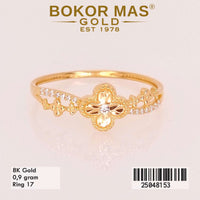 Cincin Emas Variasi Bunga - 25048153 - 8K