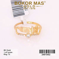 Cincin Emas BTS Variasi Permata - 24075462 - 8K