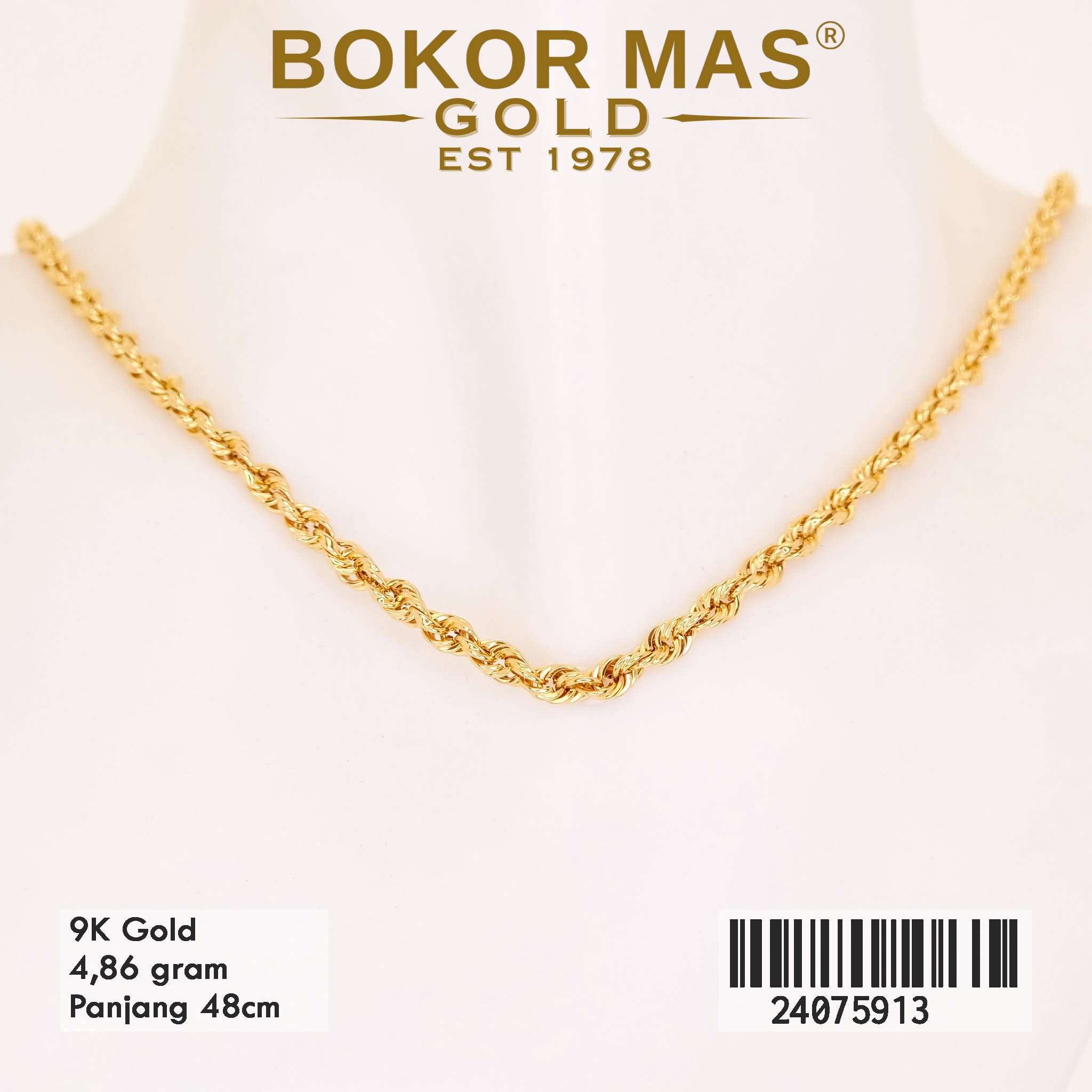 Kalung Tambang Korea Tanpa Permata - 24075913 - 9K
