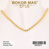 Kalung Emas Tambang Korea Tanpa Permata - 24075913 - 9K