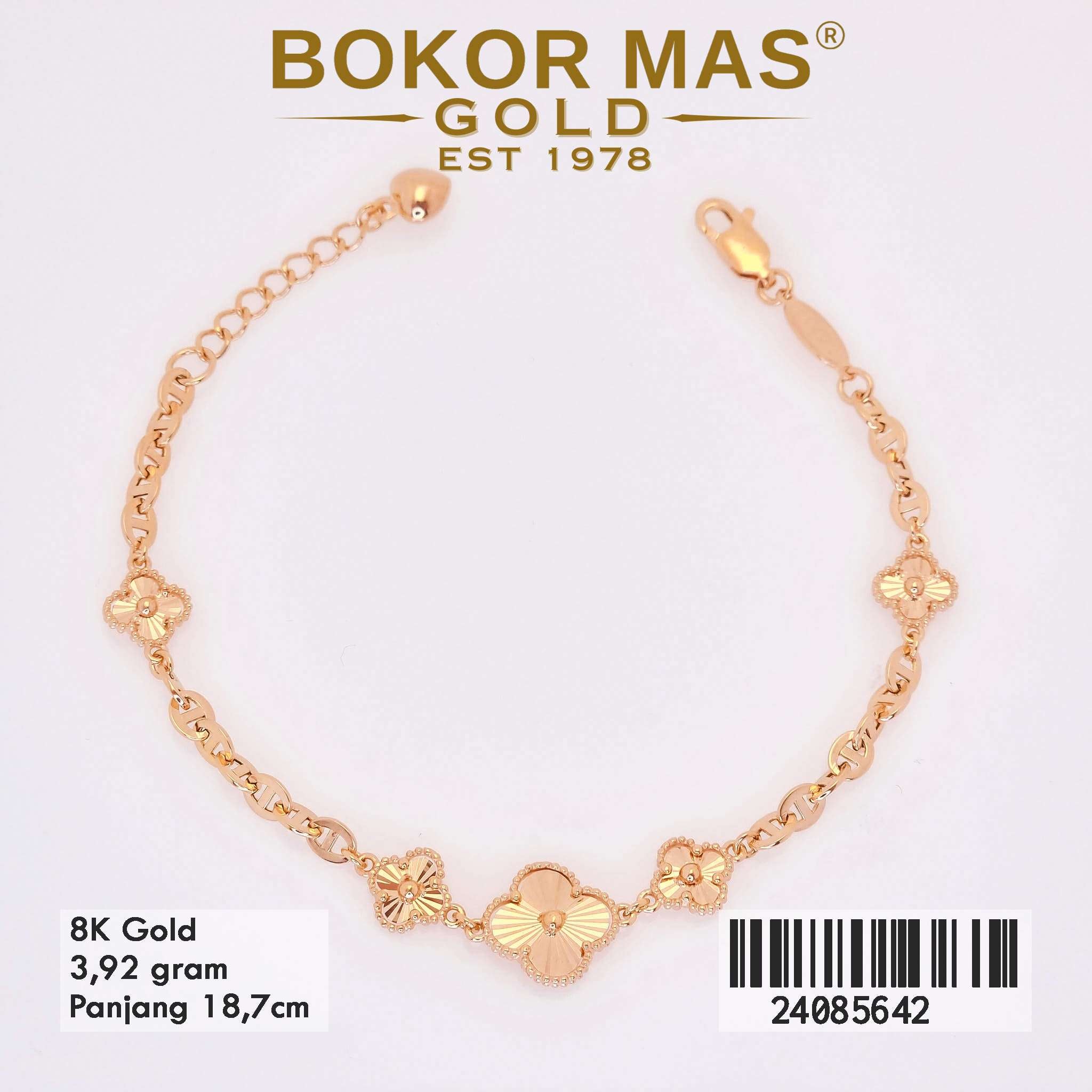 Gelang Rantai Variasi Clover - 24085642 - 8K