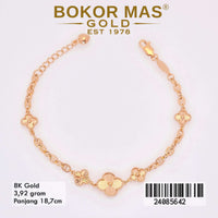 Gelang Emas  Rantai Variasi Clover - 24085642 - 8K
