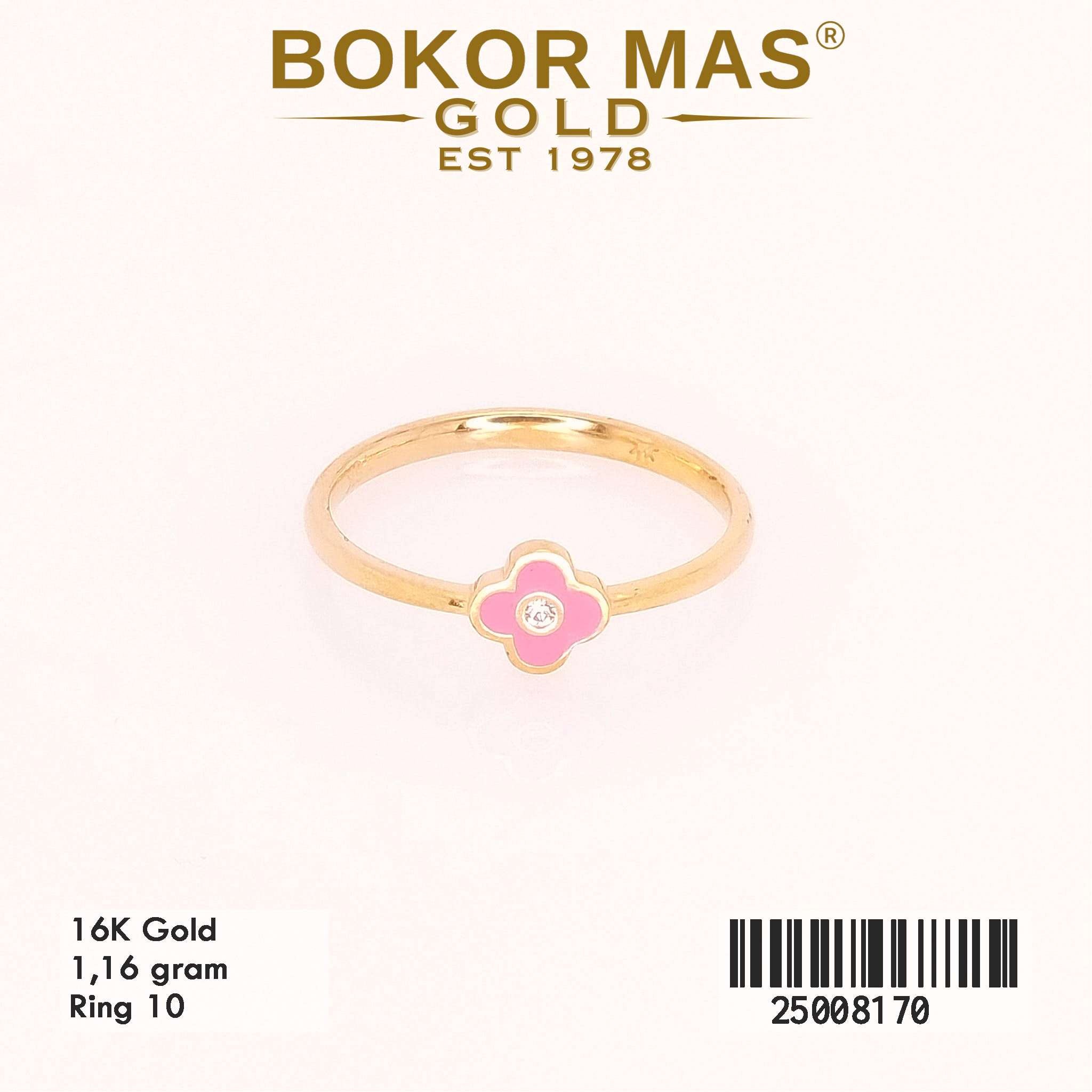Cincin Variasi Bunga Pink - 25008170 - 16K