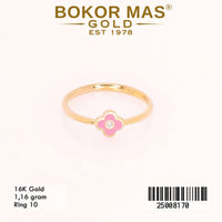 Cincin Emas  Variasi Bunga Pink - 25008170 - 16K