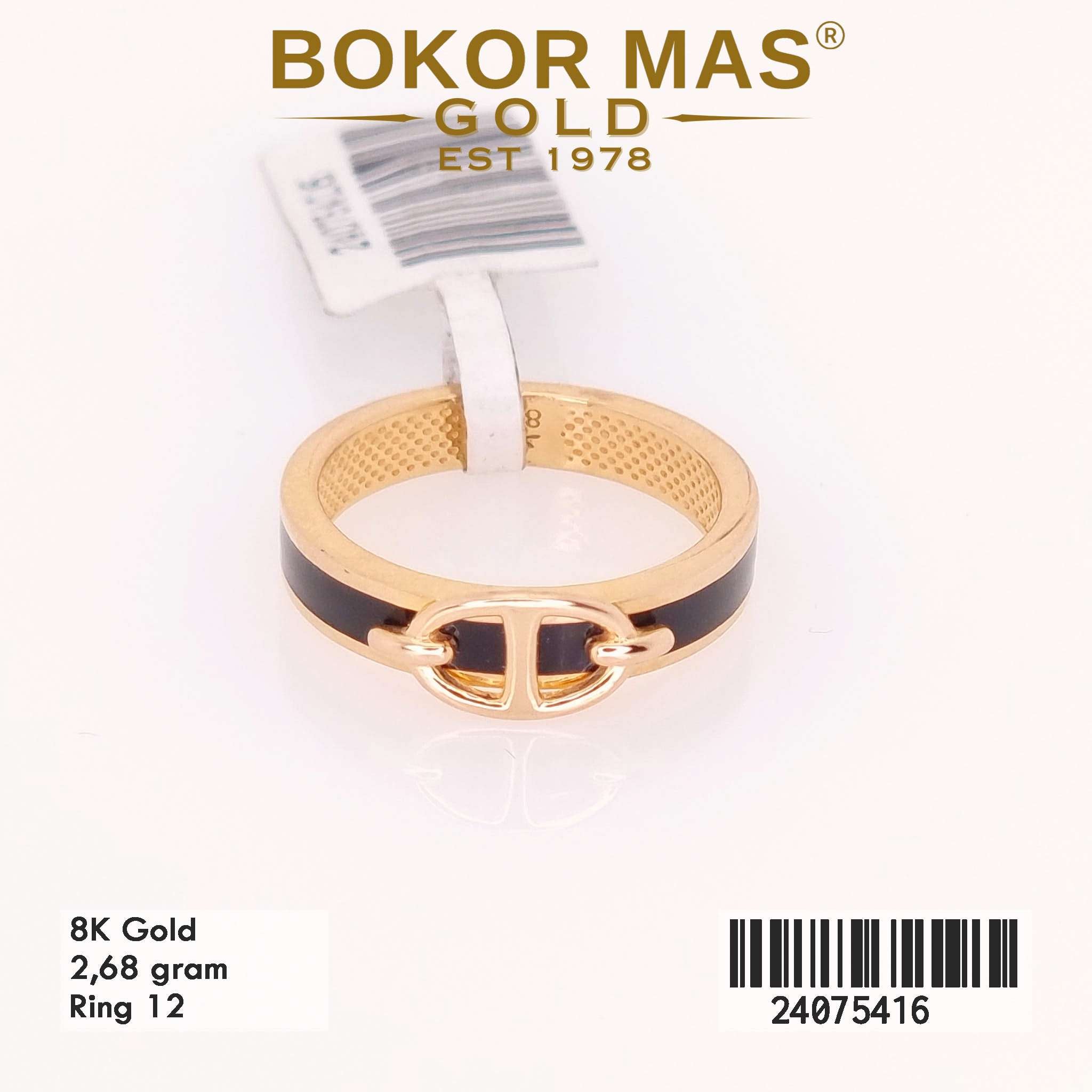 Cincin Variasi List Hitam - 24075416 - 8K