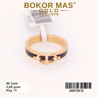 Cincin Emas Variasi List Hitam - 24075416 - 8K