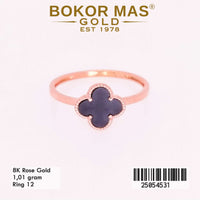 Cincin Emas Varias Bunga Hitam - 25054531 - 8K