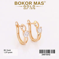 Anting Emas Klip Variasi Permata - 24075642 - 8K