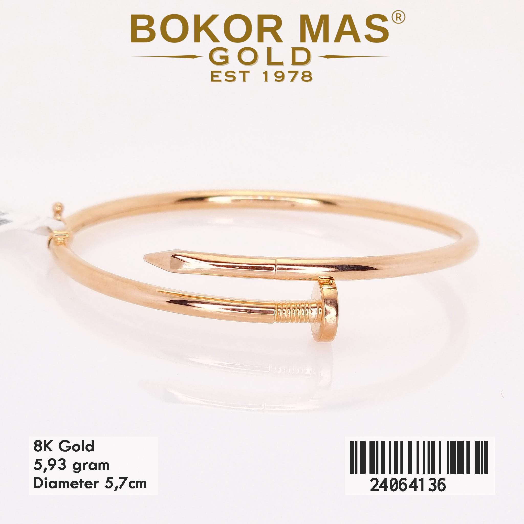 Gelang Kaku Variasi Tanpa Permata - 24064136 - 8K