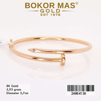 Gelang Emas Kaku Variasi Tanpa Permata - 24064136 - 8K