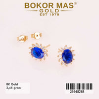 Anting Emas Tusuk Pernata Biru - 25048268 - 8K