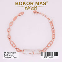 Gelang Emas Rantai Hermei Variasi Permata - 25053882 - 8K