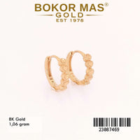 Anting Emas Klip Variasi Tanpa Permata - 23087469 - 8K