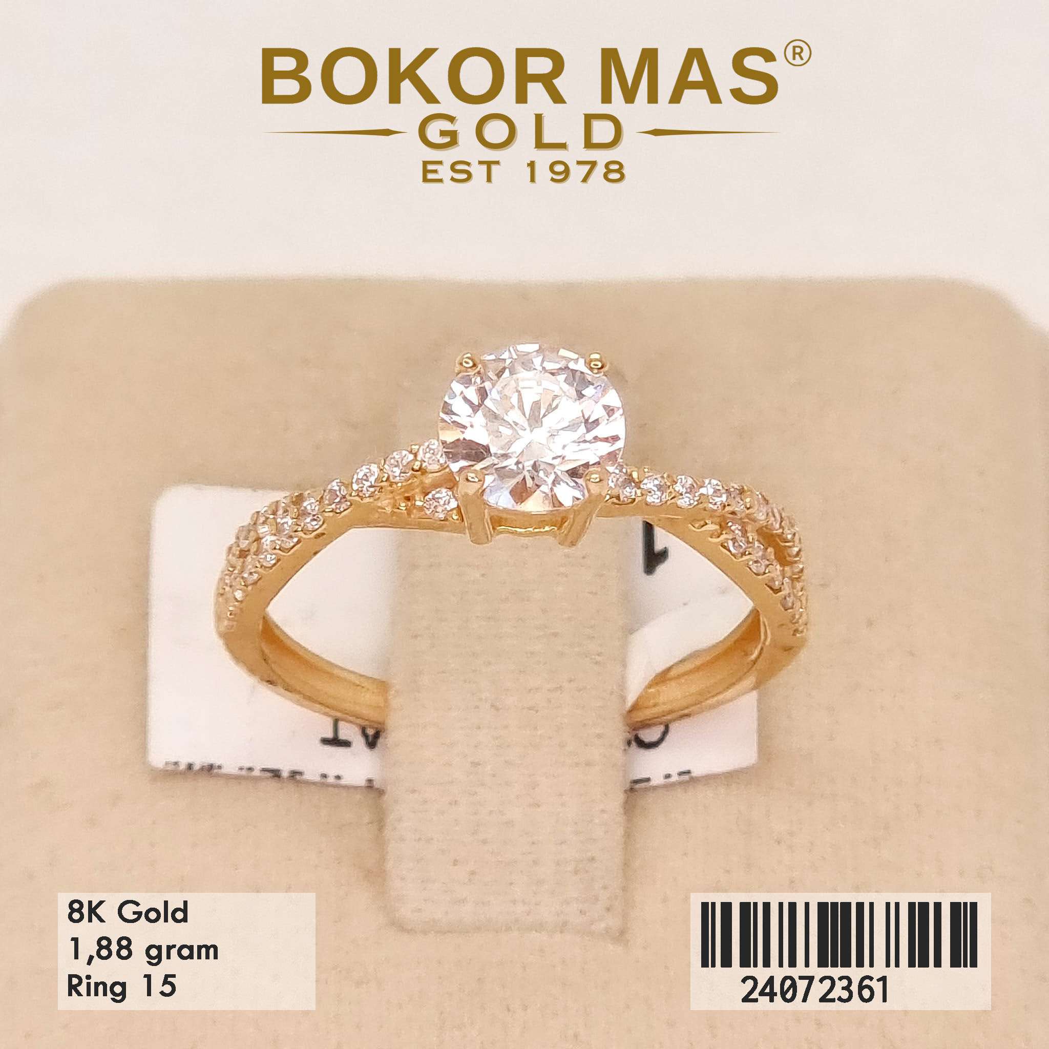 Cincin Variasi Soliter Permata - 24072361 - 8K