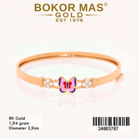 Gelang Emas  Bangkok Anak Variasi Buterrfly Pink - 24085787 - 8K