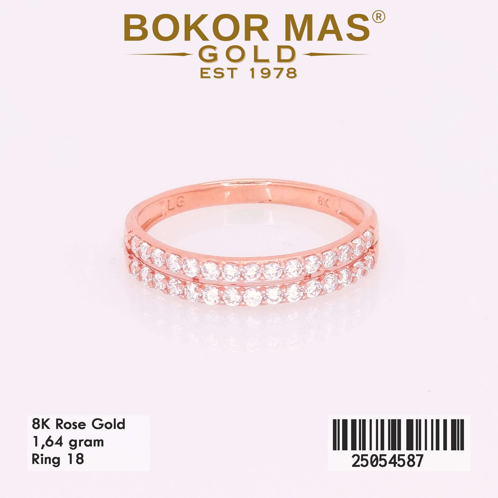Cincin Emas Variasi Listring Permata Layer - 25054587 - 8K