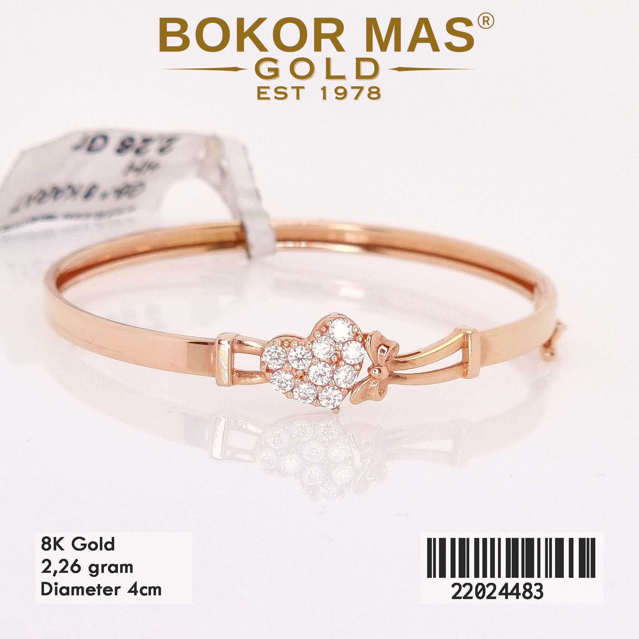 Gelang Kaku Anak Love Variasi Permata - 22024483 - 8K