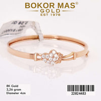 Gelang Emas Kaku Anak Love Variasi Permata - 22024483 - 8K